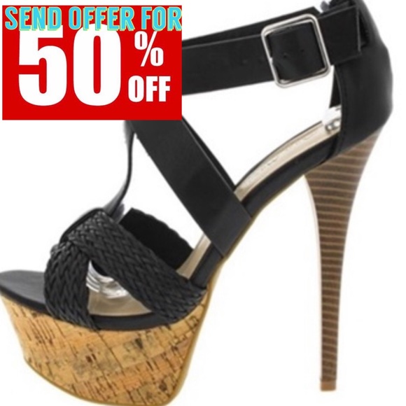 ⭐️ 1 LEFT ⭐️ Casual Black Platform High Heels - Picture 2 of 6